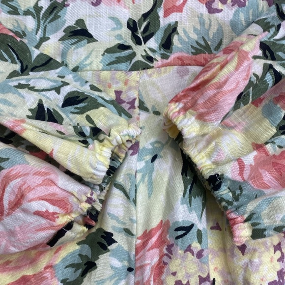 Faithful The Brand | Maribelle | Linen Floral Romper Romantic Pastel Spring - Picture 5 of 16